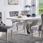 Valdevers Chrome Dining Table CM3294T-SS-TABLE By Furniture Of America