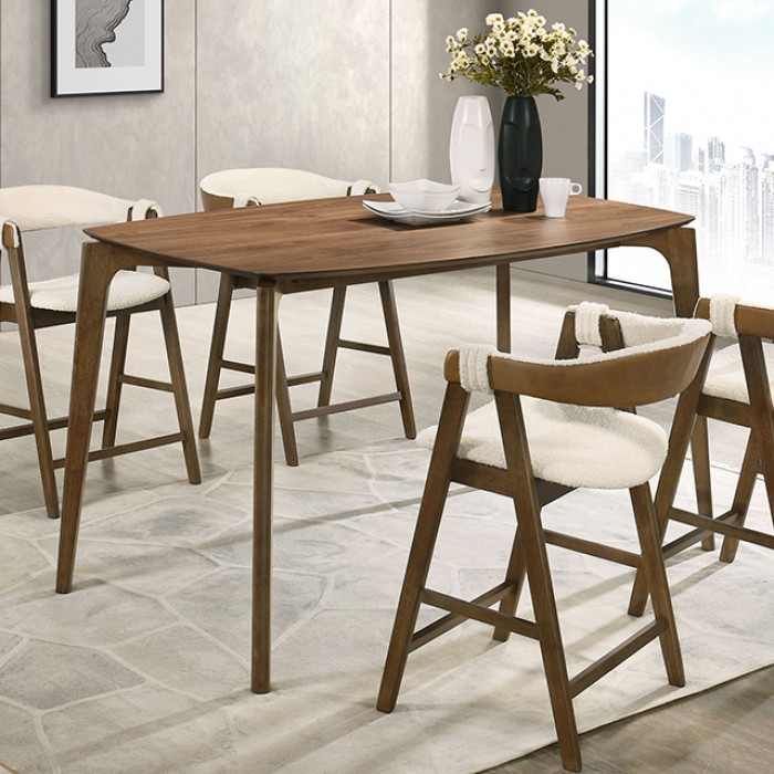Ebikon Brown Counter Ht. Table Fm3211Wn-Pt-35W By Furniture Of America | Mobilia Cleopatra 3 Ebikon Brown Counter Ht. Table FM3211WN-PT-35W By Furniture Of America - Image 1