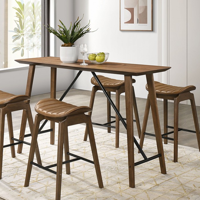 Klamath Brown Counter Ht. Table Fm3215Wn-Pt By Furniture Of America | Mobilia Cleopatra 3 Klamath Brown Counter Ht. Table FM3215WN-PT By Furniture Of America - Image 1