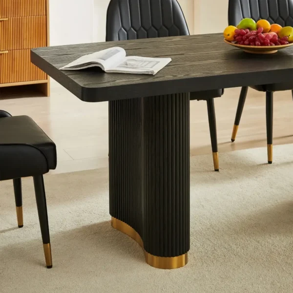 DT0227 Wood Pattern Dining Table By Artisan Furniture - Image 2