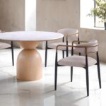 Neasden Natural/Black/White Dining Table TABLE By Furniture Of America