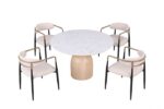 Neasden Natural/Black/White Dining Table TABLE By Furniture Of America - Image 3