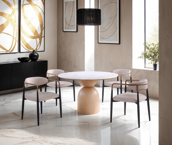 Neasden Natural/Black/White Dining Table TABLE By Furniture Of America - Image 2