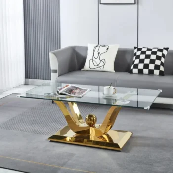 CT033 Rectangular Glass Table Top Coffee Table By Artisan Furniture
