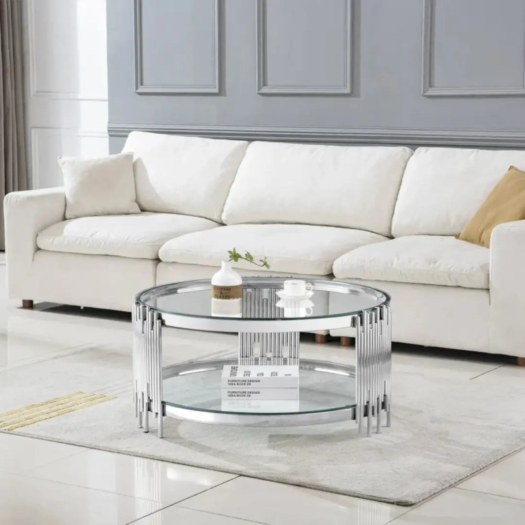 Ct038 Round Coffee Table By Artisan Furniture | Mobilia Cleopatra 3 CT038 Round Coffee Table by Artisan Furniture - Image 1
