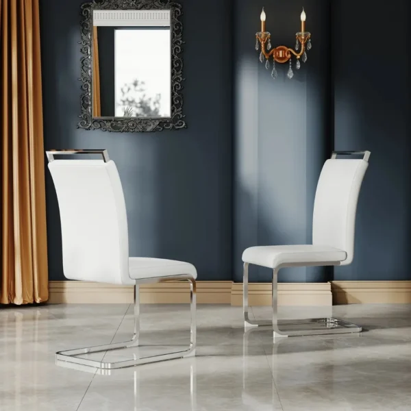 DCK54 Leather Dining Room Chair Set of 2 by Artisan Furniture - Image 4