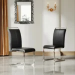 DCK54 Leather Dining Room Chair Set of 2 by Artisan Furniture - Image 3