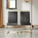 DCK54 Leather Dining Room Chair Set of 2 by Artisan Furniture - Image 2