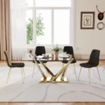 DT034 Glass Top Dining Room Table by Artisan Furniture - Image 2