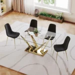 DT034 Glass Top Dining Room Table by Artisan Furniture - Image 3