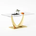 DT035 Glass Top Dining Room Table By Artisan Furniture - Image 12