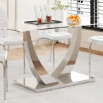 DT035 Glass Top Dining Room Table By Artisan Furniture - Image 3