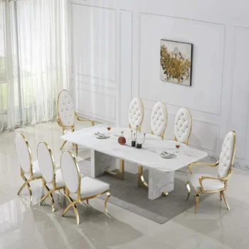 DT303 Marble White Dining Table by Artisan Furniture