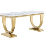 DT317 White Marble Top Dining Room Table by Artisan Furniture - Image 12
