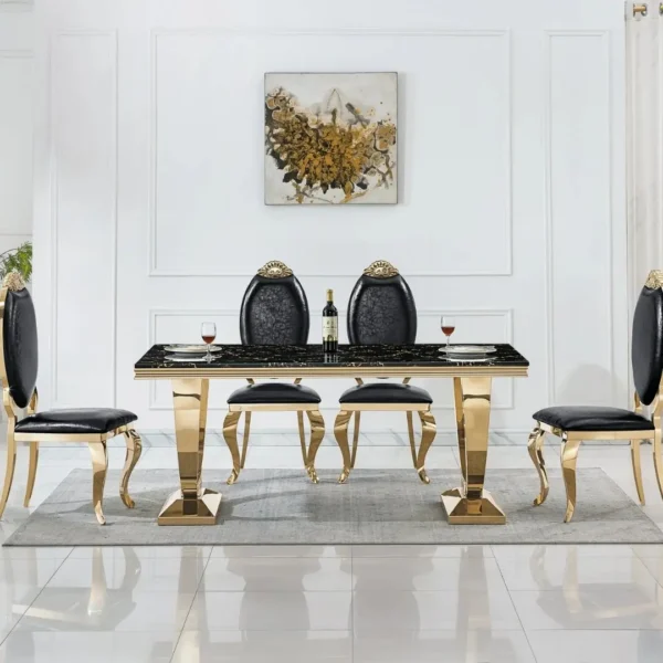 DT317 White Marble Top Dining Room Table by Artisan Furniture - Image 13