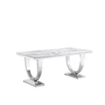 DT317 White Marble Top Dining Room Table by Artisan Furniture - Image 9