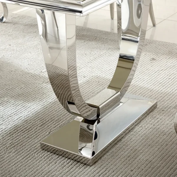 DT317 White Marble Top Dining Room Table by Artisan Furniture - Image 5