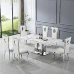 DT318 White Marble Dining Room Table by Artisan Furniture - Image 2