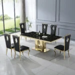 DT318 White Marble Dining Room Table by Artisan Furniture - Image 3