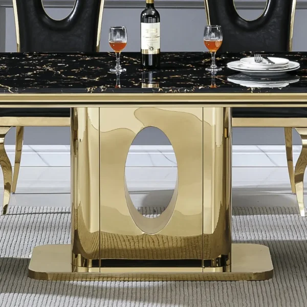 DT318 White Marble Dining Room Table by Artisan Furniture - Image 4