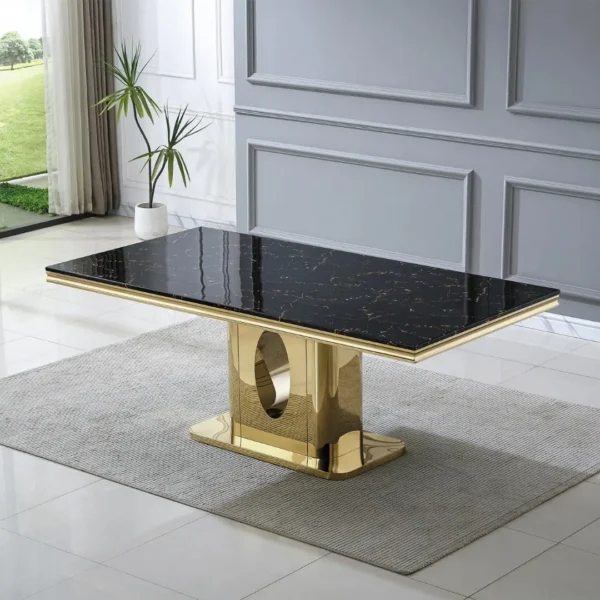 DT318 White Marble Dining Room Table by Artisan Furniture - Image 5