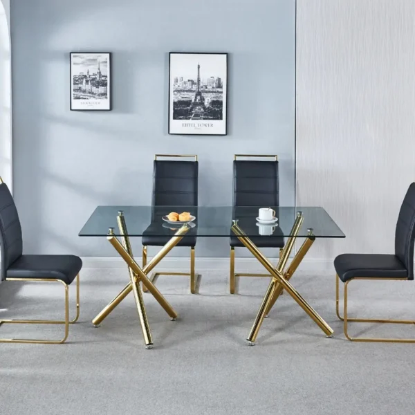 DT5016 Glass Top Table Dining Room by Artisan Furniture - Image 2
