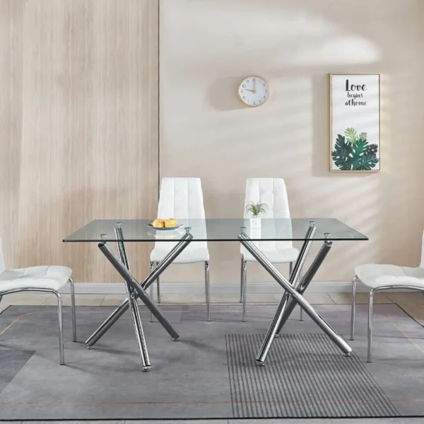 DT5016 Glass Top Table Dining Room by Artisan Furniture - Image 4