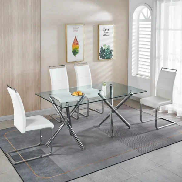 DT5016 Glass Top Table Dining Room by Artisan Furniture - Image 3