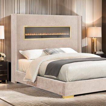 Danvers Beige Bed FM74003BG By Furniture Of America