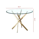 DT666 Round Tempered Glass Dining Table By Artisan Furniture - Image 8