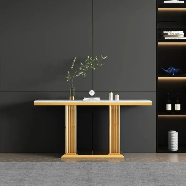 ST052 White Marble Console Table by Artisan Furniture - Image 5