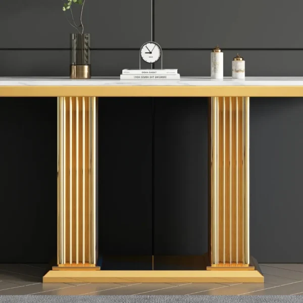 ST052 White Marble Console Table by Artisan Furniture - Image 4