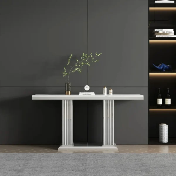 ST052 White Marble Console Table by Artisan Furniture - Image 2