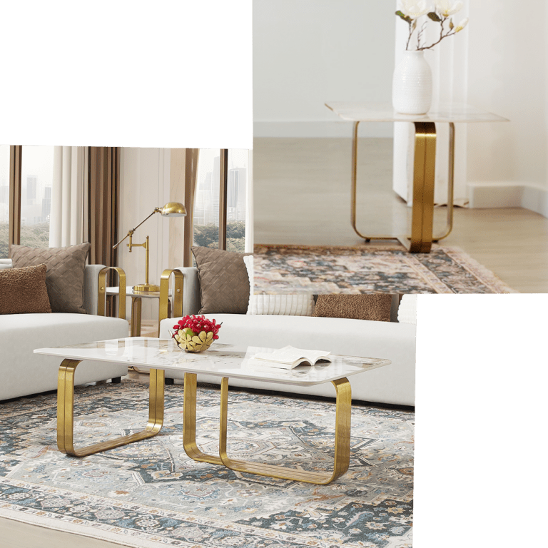 Coffee Table Set Of 3 Hd-3156 By Homey Design | Mobilia Cleopatra 3 Coffee Table Set Of 3 HD-3156
