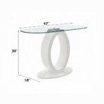 Larry Sofa Table in White High Gloss Finish LV03187 By ACME - Image 2