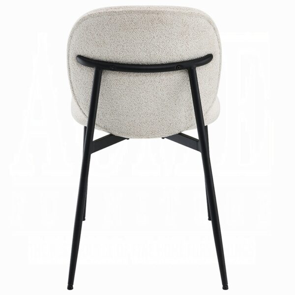 Klaus Side Chair in White Boucle Set of 2 By ACME - Image 2