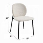 Klaus Side Chair in White Boucle Set of 2 By ACME - Image 3