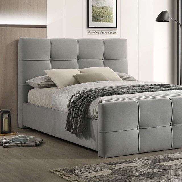 Merced Light Gray Bed Fm72007Lg By Furniture Of America | Mobilia Cleopatra 3 Merced Light Gray Bed FM72007LG By Furniture Of America - Image 1