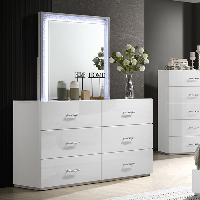 Stoholm White Dresser Fm72000Wh-D By Furniture Of America | Mobilia Cleopatra 3 Stoholm White Dresser FM72000WH-D By Furniture Of America - Image 1