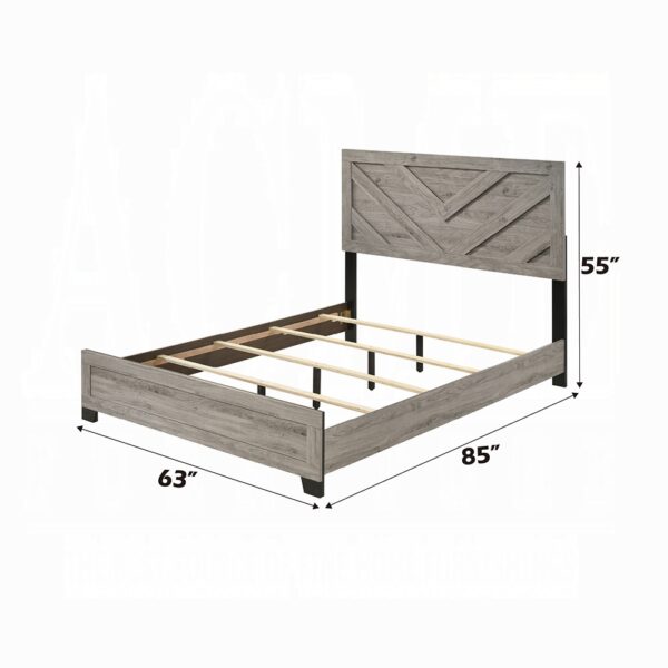 Mari Queen Bed in Light Gray Finish BD04142Q By ACME - Image 3