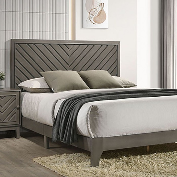 Vitas Gray Queen Bed Tm7501Gy-Q By Furniture Of America | Mobilia Cleopatra 3 Vitas Gray Queen Bed TM7501GY-Q By Furniture Of America - Image 1