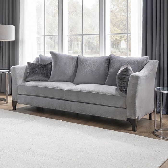 Goshen Gray Sofa Sm2294Lg-Sf By Furniture Of America | Mobilia Cleopatra 3 Goshen Gray Sofa SM2294LG-SF By Furniture Of America - Image 1