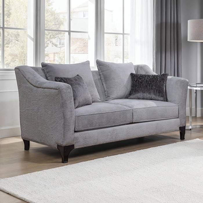 Goshen Gray Loveseat Sm2294Lg-Lv By Furniture Of America | Mobilia Cleopatra 3 Goshen Gray Loveseat SM2294LG-LV By Furniture Of America - Image 1