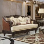 HD-386 Solid Wood Sofa Set 2 PC by Homey Design - Image 3