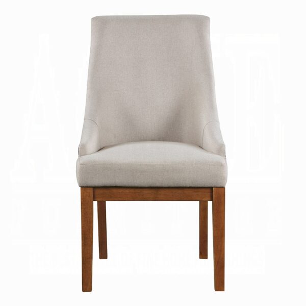 Gilsea Side Chair in Brown Leather Set of 2 By ACME - Image 2