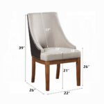Gilsea Side Chair in Brown Leather Set of 2 By ACME - Image 4