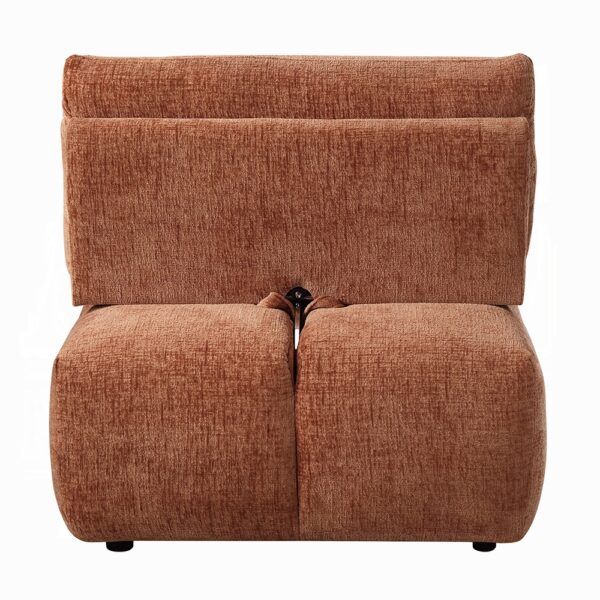Loanna Moludar - Chaise in Coral Red Chenille LV04051 By ACME - Image 3