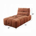 Loanna Moludar - Chaise in Coral Red Chenille LV04051 By ACME - Image 4