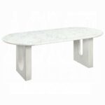Zayn Dining Table with White Natural Marble Top DN04205 By ACME - Image 2