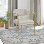 Zayn Arm Chair in Beige Chenille